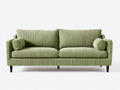 Divano a due posti - Velluto a coste-Legno - 188x89x83 cm - Verde salvia - Stile moderno