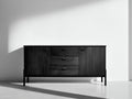 Mobile ingresso - Legno ingegnerizzato-Metallo - 160x40x80 cm - Nero - Moderno