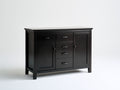 Mobile ingresso - Legno-Metallo - 125x42x90 cm - Marrone scuro-Nero - Classico contemporaneo