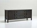 Mobile ingresso - Legno-Metallo - 165x45x78 cm - Marrone scuro-Nero - Industriale contemporaneo