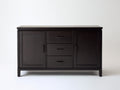Mobile ingresso - Legno-Metallo - 150x42x82 cm - Marrone scuro - Classico moderno