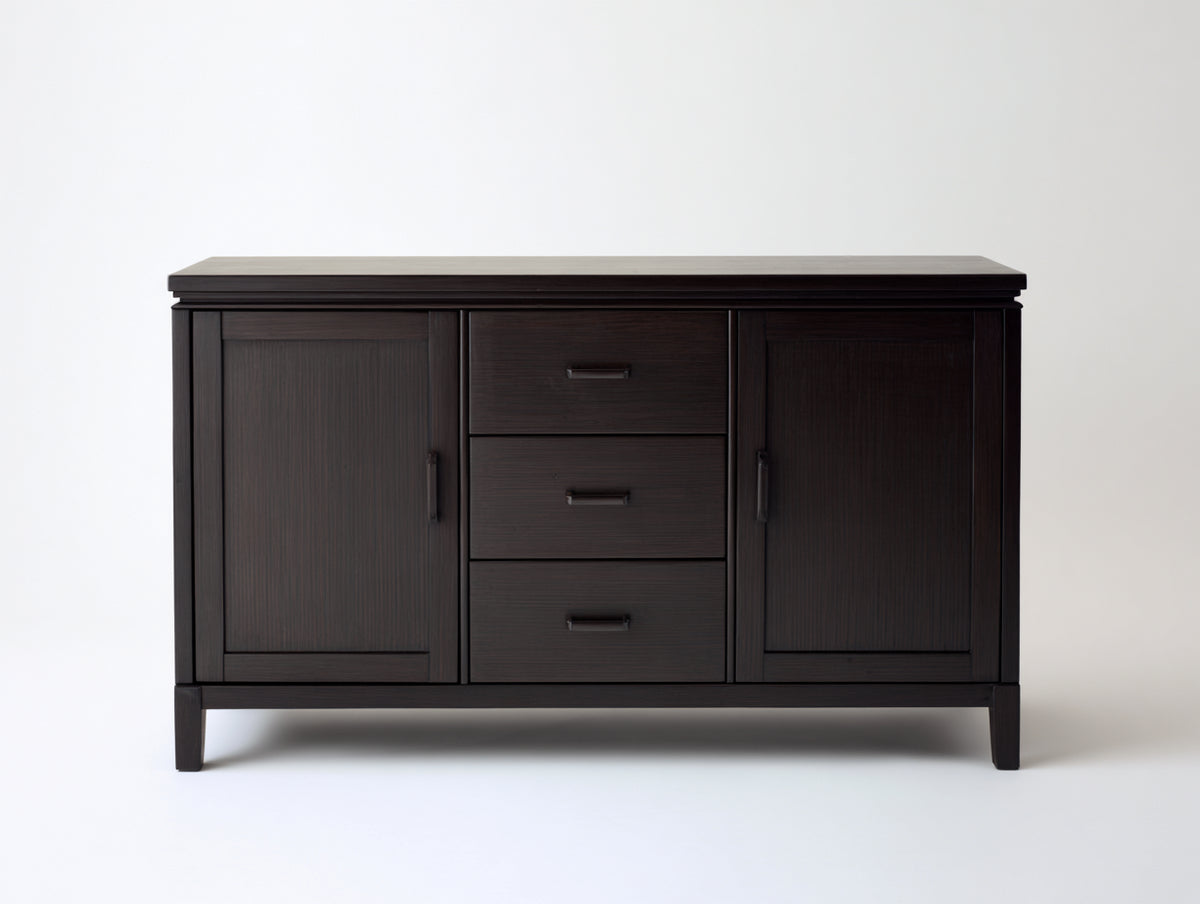 Mobile ingresso - Legno-Metallo - 150x42x82 cm - Marrone scuro - Classico moderno