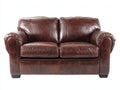 Divano a due posti - Similpelle - 158x90x92 cm - Marrone scuro - Stile classico
